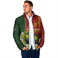Personalised PNG Simbu Provins Padded Jacket Papua New Guinea Plumeria Melanesian Pattern LT14 - Polynesian Pride