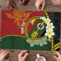 Personalised PNG Simbu Provins Puzzle Papua New Guinea Plumeria Melanesian Pattern LT14 - Polynesian Pride