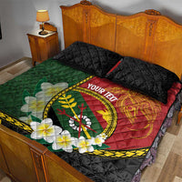 Personalised PNG Simbu Provins Quilt Bed Set Papua New Guinea Plumeria Melanesian Pattern - Polynesian Pride
