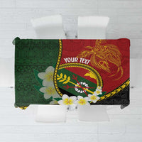Personalised PNG Simbu Provins Tablecloth Papua New Guinea Plumeria Melanesian Pattern - Polynesian Pride