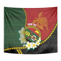 Personalised PNG Simbu Provins Tapestry Papua New Guinea Plumeria Melanesian Pattern LT14 - Polynesian Pride