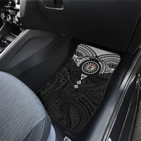 Cook Islands Manta Ray Car Mats Kuki Airani Tattoo Black Color LT14 - Polynesian Pride