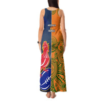 France And Australia Rugby Tank Maxi Dress 2023 World Cup Le Bleus Wallabies Together LT14 - Polynesian Pride