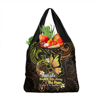 Polynesia Suicide Prevention Awareness Grocery Bag Your Life Is Worth Living For Polynesian Gold