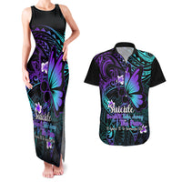 Polynesia Suicide Prevention Awareness Couples Matching Tank Maxi Dress and Hawaiian Shirt Your Life Is Worth Living For Polynesian Purple Pattern LT14 Purple - Polynesian Pride