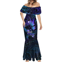 Polynesia Suicide Prevention Awareness Mermaid Dress Your Life Is Worth Living For Polynesian Blue Pattern LT14 - Polynesian Pride