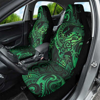 New Zealand Tuatara Car Seat Cover Aotearoa Maori Clematis Flowers - Green