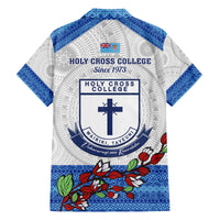 Fiji Holy Cross College Family Matching Long Sleeve Bodycon Dress and Hawaiian Shirt Happy 50th Anniversary Fijian Tagimoucia Tapa Pattern LT14 - Polynesian Pride