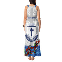 Personalised Fiji Holy Cross College Tank Maxi Dress Happy 50th Anniversary Fijian Tagimoucia Tapa Pattern LT14 - Polynesian Pride