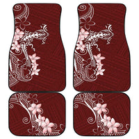 Oxblood Hawaii Car Mats Hammerhead Shark Tattoo Curve Polynesian - Polynesian Pride