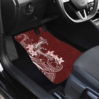 Oxblood Hawaii Car Mats Hammerhead Shark Tattoo Curve Polynesian - Polynesian Pride