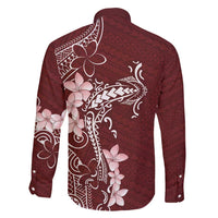 Oxblood Hawaii Family Matching Mermaid Dress and Hawaiian Shirt Hammerhead Shark Tattoo Curve Polynesian - Polynesian Pride