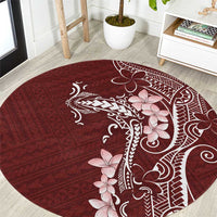 Oxblood Hawaii Round Carpet Hammerhead Shark Tattoo Curve Polynesian - Polynesian Pride
