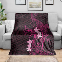 Pink Hawaii Blanket Hammerhead Shark Tattoo Curve Polynesian - Polynesian Pride