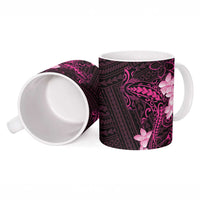 Pink Hawaii Ceramic Mug Hammerhead Shark Tattoo Curve Polynesian - Polynesian Pride