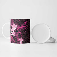 Pink Hawaii Ceramic Mug Hammerhead Shark Tattoo Curve Polynesian - Polynesian Pride