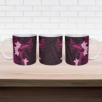Pink Hawaii Ceramic Mug Hammerhead Shark Tattoo Curve Polynesian - Polynesian Pride