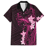 Pink Hawaii Family Matching Long Sleeve Bodycon Dress and Hawaiian Shirt Hammerhead Shark Tattoo Curve Polynesian - Polynesian Pride