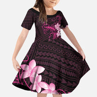 Pink Hawaii Family Matching Tank Maxi Dress and Hawaiian Shirt Hammerhead Shark Tattoo Curve Polynesian - Polynesian Pride