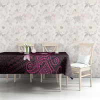 Pink Hawaii Tablecloth Hammerhead Shark Tattoo Curve Polynesian - Polynesian Pride