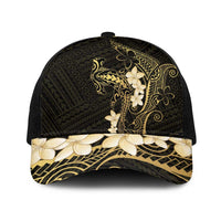 Black and Gold Hawaii Baseball Net Cap Hammerhead Shark Tattoo Curve Polynesian LT14 One Size Black Black - Polynesian Pride
