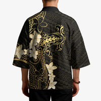 Black and Gold Hawaii Kimono Hammerhead Shark Tattoo Curve Polynesian - Polynesian Pride
