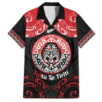 Aotearoa Toitu Te Tiriti Family Matching Long Sleeve Bodycon Dress and Hawaiian Shirt Haka Tiki Honour The Treaty