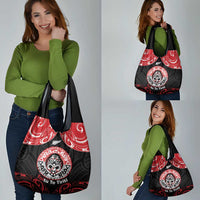 Aotearoa Toitu Te Tiriti Grocery Bag Haka Tiki Honour The Treaty