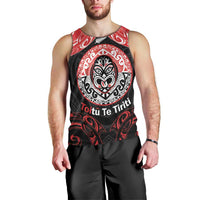Aotearoa Toitu Te Tiriti Men Tank Top Haka Tiki Honour The Treaty