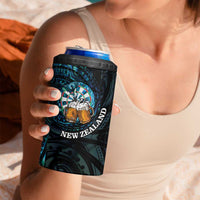 Personalized New Zealand Darts Beer 4 in 1 Can Cooler Tumbler Paua Shell Aotearoa Maori Tattoo LT14 - Polynesian Pride