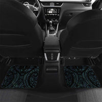 New Zealand Darts Beer Car Mats Paua Shell Aotearoa Maori Tattoo LT14 Set 2pcs - Back Black - Polynesian Pride