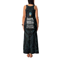 Personalized New Zealand Darts Beer Family Matching Tank Maxi Dress and Hawaiian Shirt Paua Shell Aotearoa Maori Tattoo - Polynesian Pride