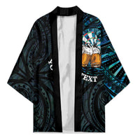Personalized New Zealand Darts Beer Kimono Paua Shell Aotearoa Maori Tattoo LT14 Unisex Black - Polynesian Pride