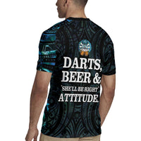 Personalized New Zealand Darts Beer Rugby Jersey Paua Shell Aotearoa Maori Tattoo LT14 - Polynesian Pride