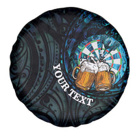 Personalized New Zealand Darts Beer Spare Tire Cover Paua Shell Aotearoa Maori Tattoo LT14 - Polynesian Pride