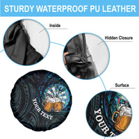 Personalized New Zealand Darts Beer Spare Tire Cover Paua Shell Aotearoa Maori Tattoo LT14 - Polynesian Pride