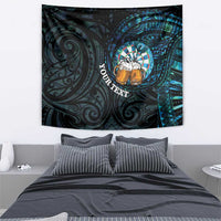 Personalized New Zealand Darts Beer Tapestry Paua Shell Aotearoa Maori Tattoo LT14 - Polynesian Pride