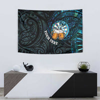 Personalized New Zealand Darts Beer Tapestry Paua Shell Aotearoa Maori Tattoo LT14 - Polynesian Pride