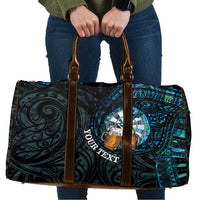 Personalized New Zealand Darts Beer Travel Bag Paua Shell Aotearoa Maori Tattoo LT14 Black - Polynesian Pride