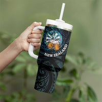 Personalized New Zealand Darts Beer Tumbler With Handle Paua Shell Aotearoa Maori Tattoo LT14 - Polynesian Pride