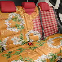 Prince Kuhio Aloha Hawaii Back Car Seat Cover Plumeria Ilima Lei Palaka Motifs LT14 - Polynesian Pride