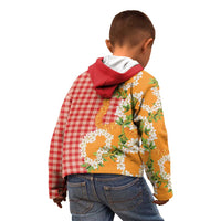 Prince Kuhio Aloha Hawaii Kid Hoodie Plumeria Ilima Lei Palaka Motifs