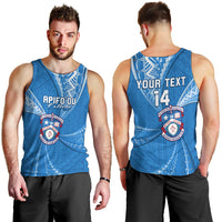 Personalised Tonga Apifoou College Men Tank Top Tongan Ngatu Pattern LT14 - Polynesian Pride