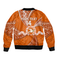 Personalised Tonga Tailulu College Bomber Jacket Tongan Ngatu Pattern LT14 - Polynesian Pride