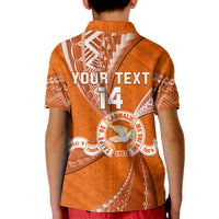 Personalised Tonga Tailulu College Kid Polo Shirt Tongan Ngatu Pattern LT14 - Polynesian Pride