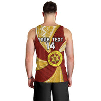 Personalised Tonga High School Men Tank Top Tongan Ngatu Pattern LT14 - Polynesian Pride