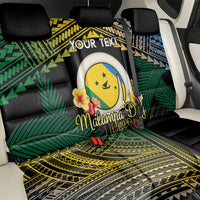 Personalised Malampa Day Back Car Seat Cover Vanuatu Provinces Polynesian Pattern