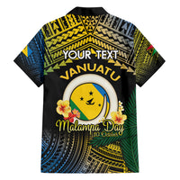 Personalised Malampa Day Family Matching Long Sleeve Bodycon Dress and Hawaiian Shirt Vanuatu Provinces Polynesian Pattern