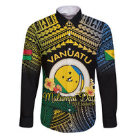 Personalised Malampa Day Family Matching Mermaid Dress and Hawaiian Shirt Vanuatu Provinces Polynesian Pattern