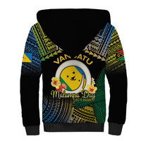 Personalised Malampa Day Sherpa Hoodie Vanuatu Provinces Polynesian Pattern